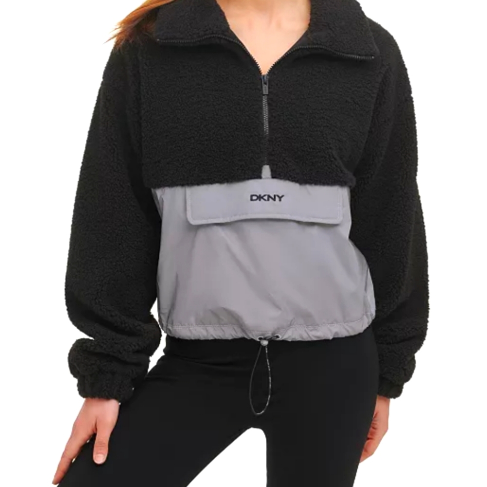 DKNY BLK/GRAY SIZE MEDIUM PULLOVER